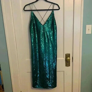 Zara | Dresses | Zara Sequin Knotted Halter Dress | Poshmark